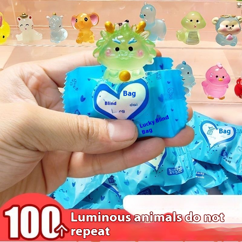 Home Security Items - 100 Stück Mini Leuchtende Harz-Blindbox-Modelle Kleine