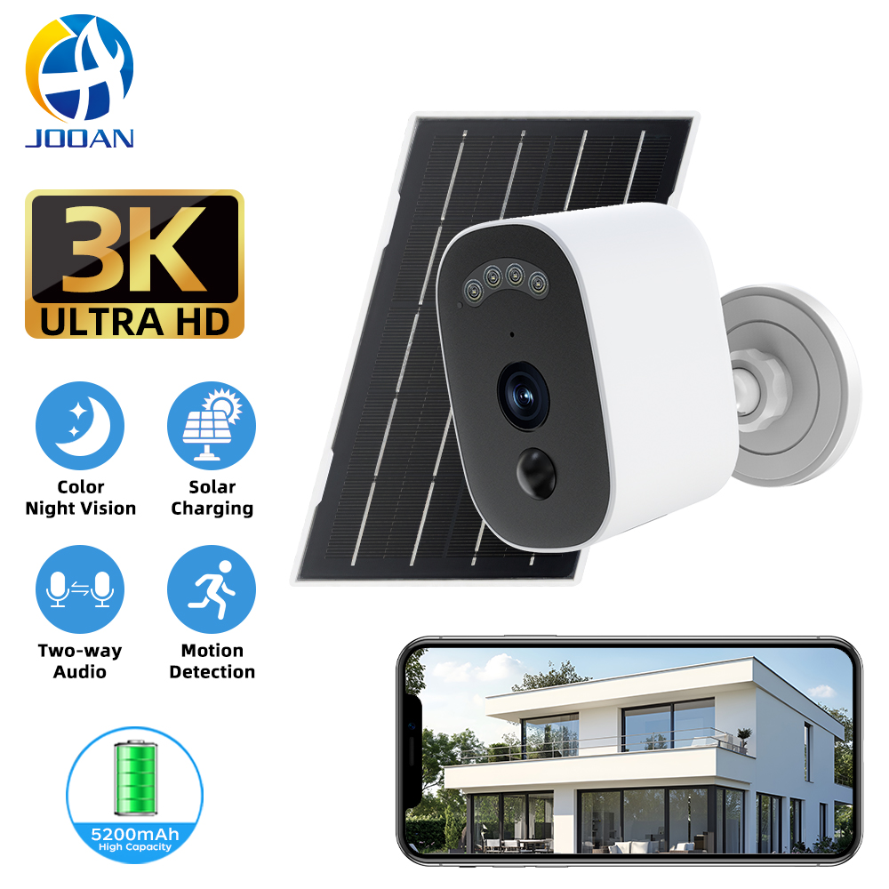 Home Security Front Door - Jooan 3K HD Solar-Überwachungskamera für den