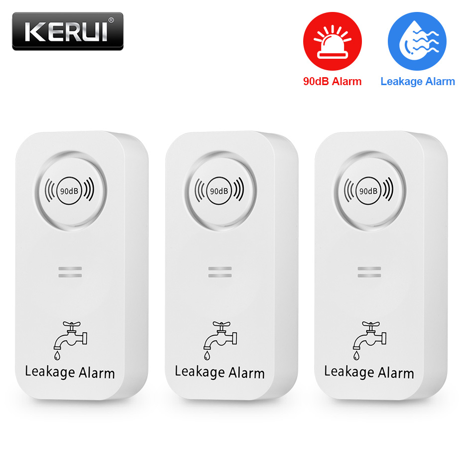 Home Security App - KERUI Drahtloser Wassersensor, 90 dB, Alarm,