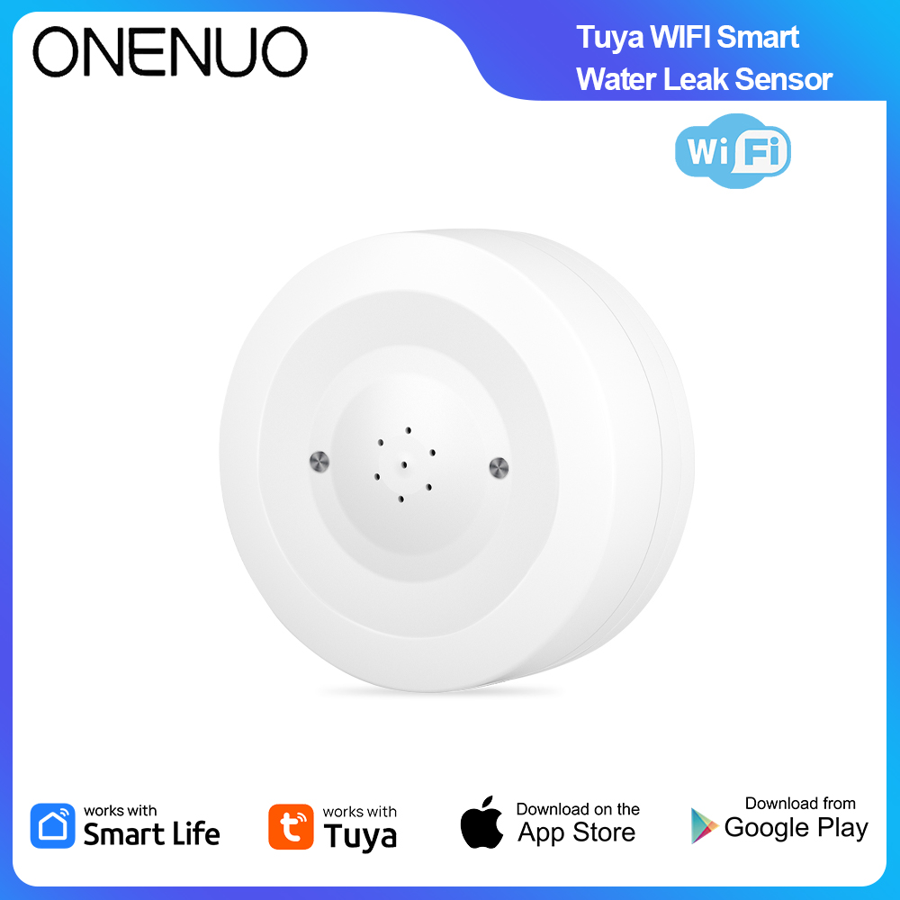 Home Security Monitor - ONENUO WiFi Tuya Wasserleck-Sensor, Überschwemmungs- und