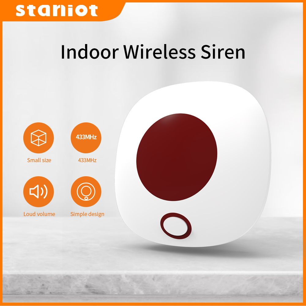 Home Security Deals - Staniot Indoor Drahtlose Sirene 433Mhz Einbrecher