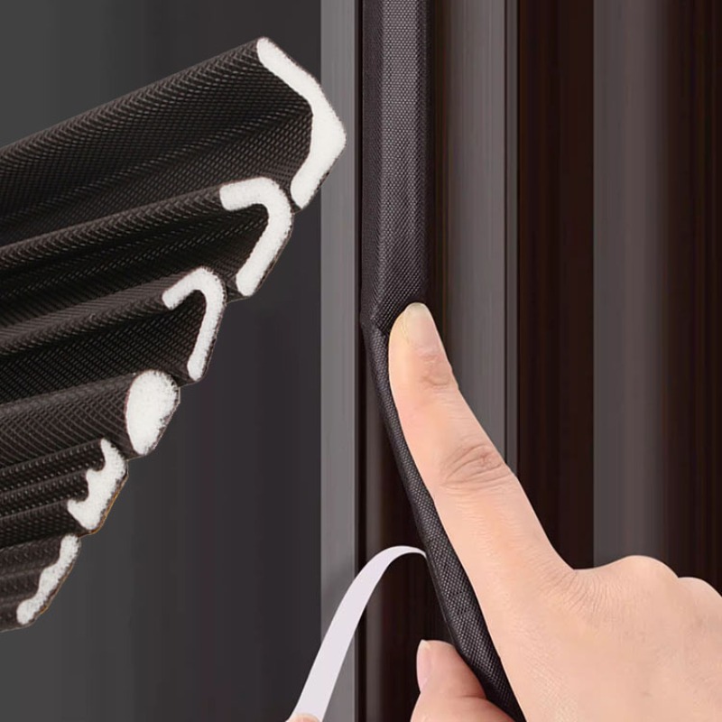 Home Security Front Door - 6 m schalldichter Pu-Schaum-Dichtungsstreifen, selbstklebender V-förmiger