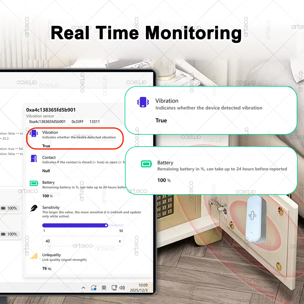 ZigBee Smart Vibration Sensor  – Home Security Monitor Bewertung und Preis