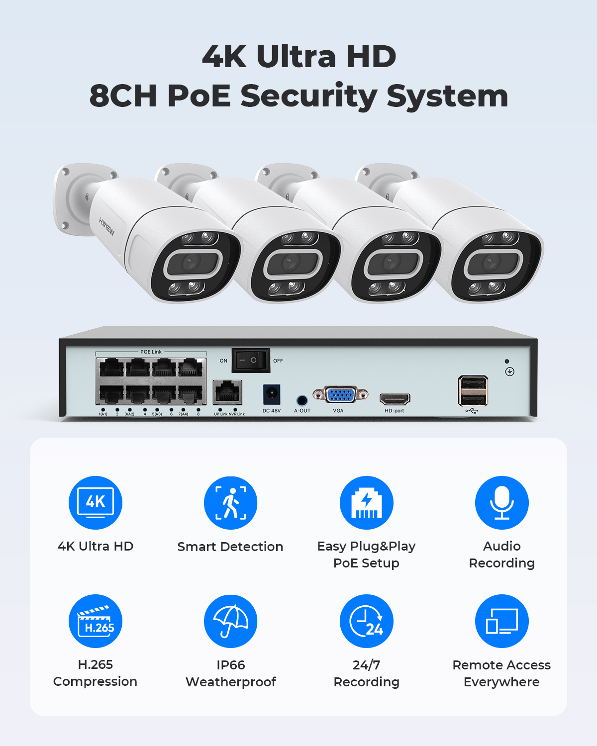H.View 4K 5Mp 8Mp PoE CCTV Sic – Home Security Deals Bewertung und Preis